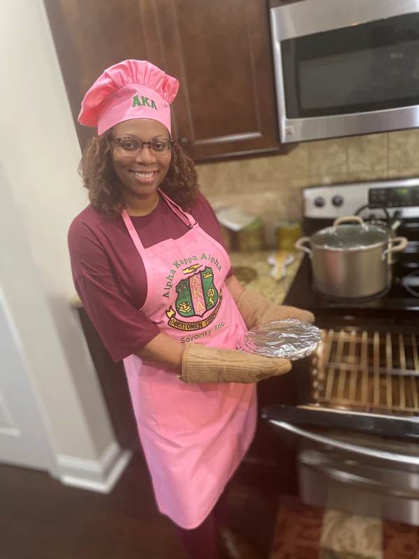AKA Pink Apron & Hat - Image 3