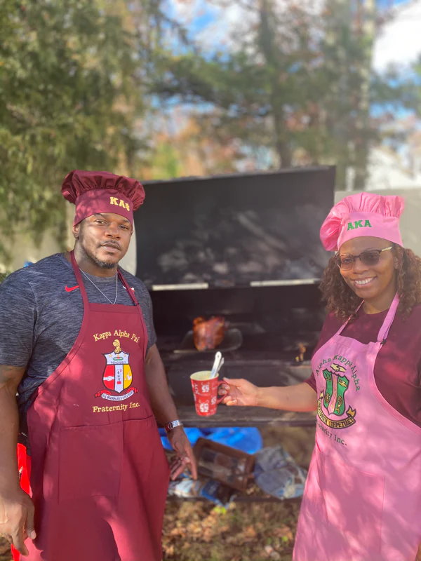 AKA Pink Apron & Hat - Image 4