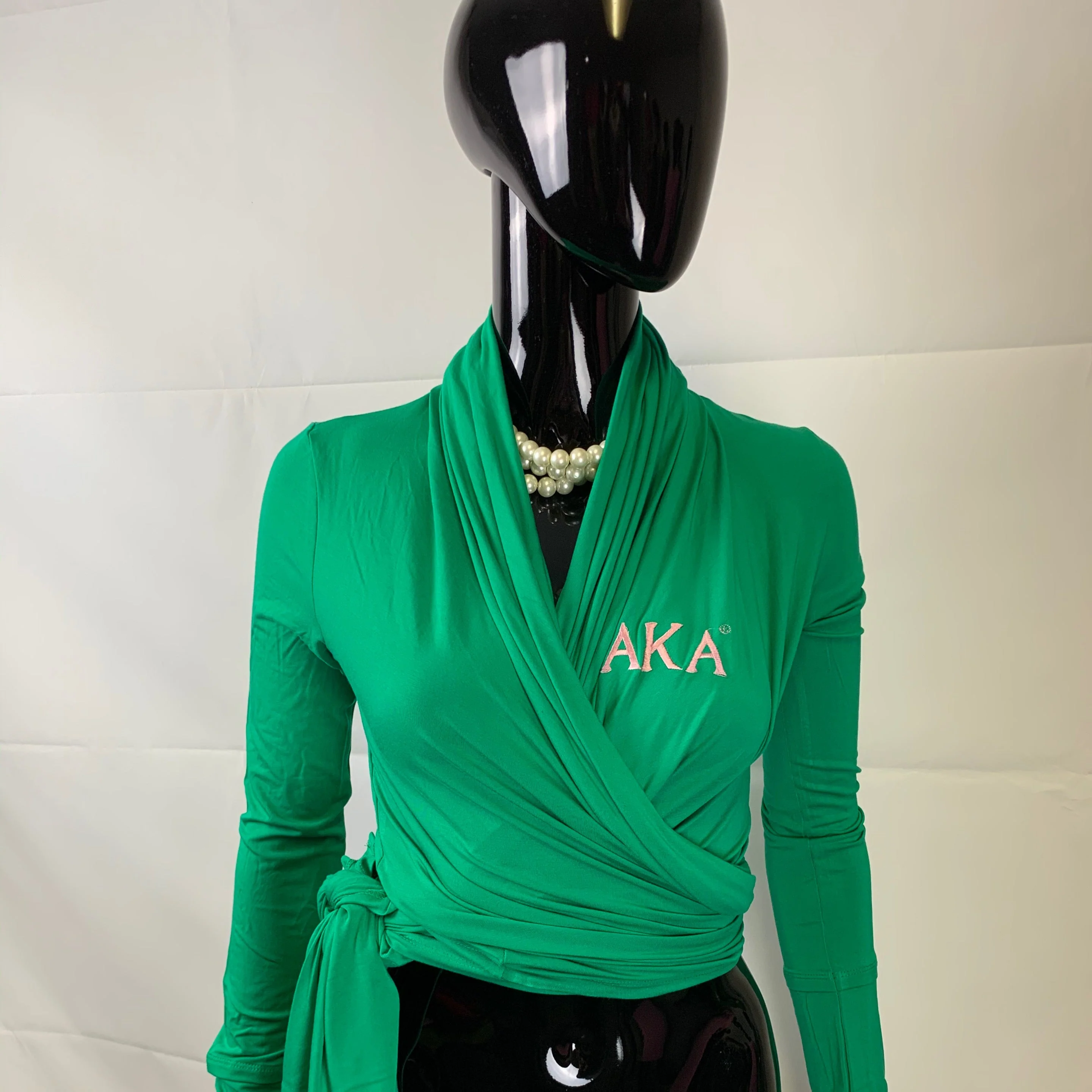 AKA WRAP SHIRT *SOLID GREEN* WS10