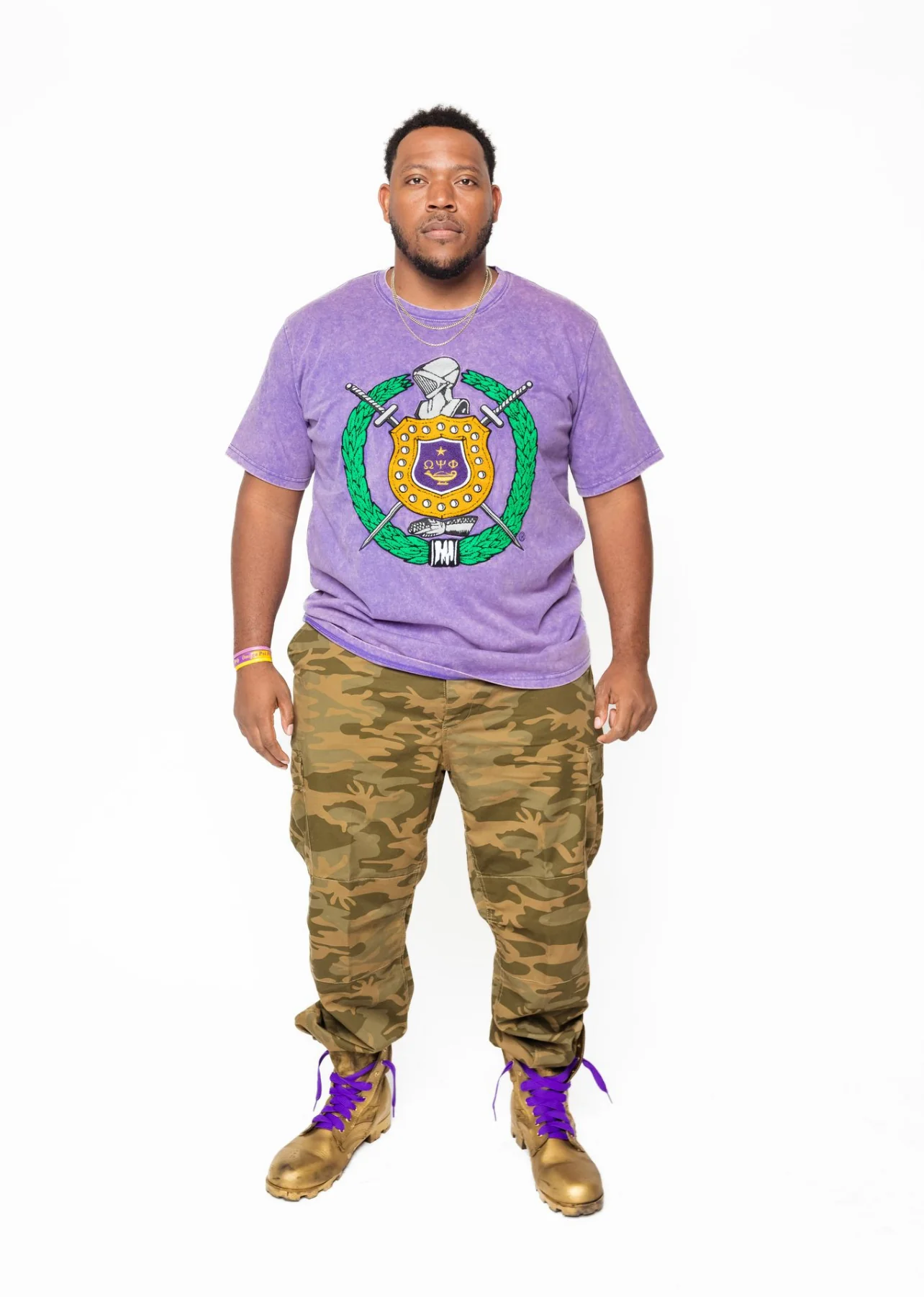 ΩΨΦ Washed Tee Purple