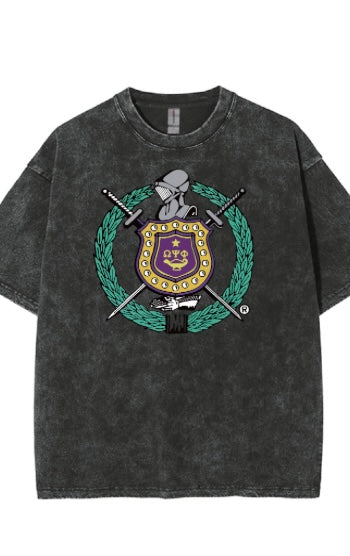 ΩΨΦ Washed Tee Black - Image 2
